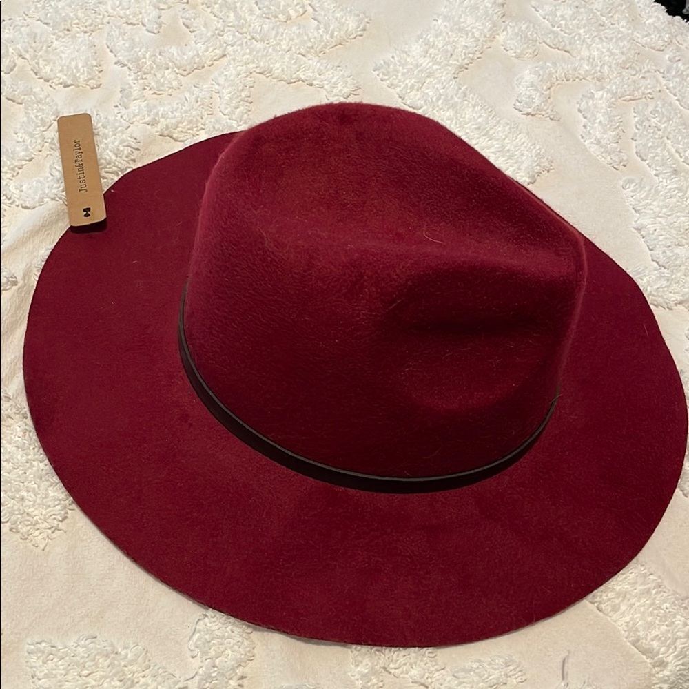 Stylish Burgundy Fedora Hat